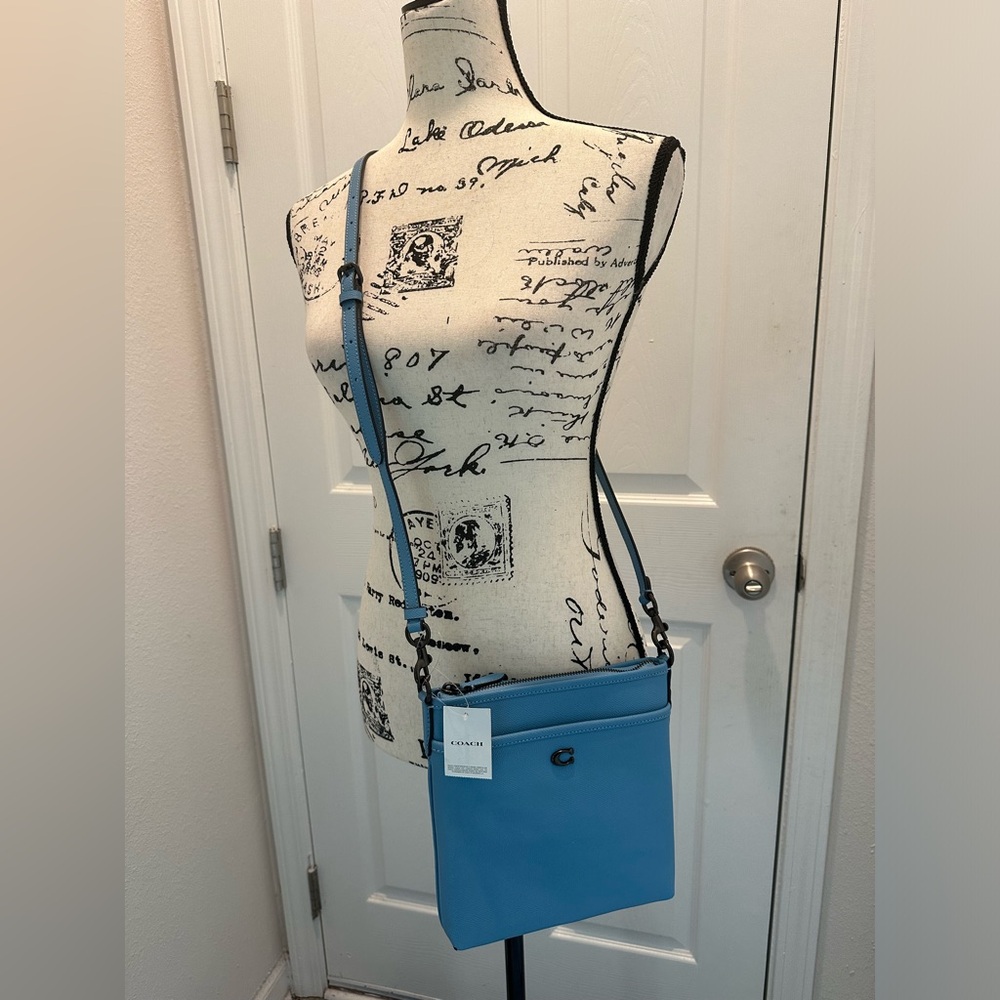 Coach Sky Blue Leather Crossbody Bag